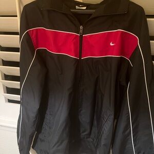 Nike Black Jacket with Red Stripe